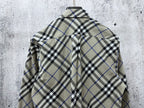 Burberry plaid shirt back view on hanger