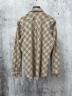 Burberry plaid long-sleeve shirt, back view