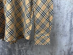 Burberry plaid long-sleeve shirt with side view showing buttons and cuff