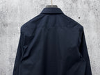 Burberry long-sleeve shirt back, dark navy, with yoke and smooth fabric