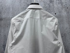 White long-sleeve shirt back with yoke seam and shoulder darts