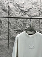 Balenciaga short-sleeve T-shirt in white with chest heart logo, close front view