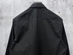 Burberry black button-front long-sleeve shirt, upper back view