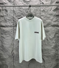 Light mint Balenciaga T-shirt with chest logo print and crew neck