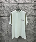 Light mint Balenciaga T-shirt with chest logo print and crew neck