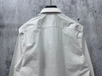 Burberry white button-up shirt back view with shoulder yoke and collar