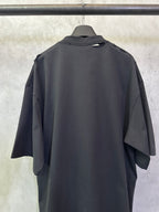 Black Balenciaga T-shirt, back view with relaxed shoulder and short sleeves