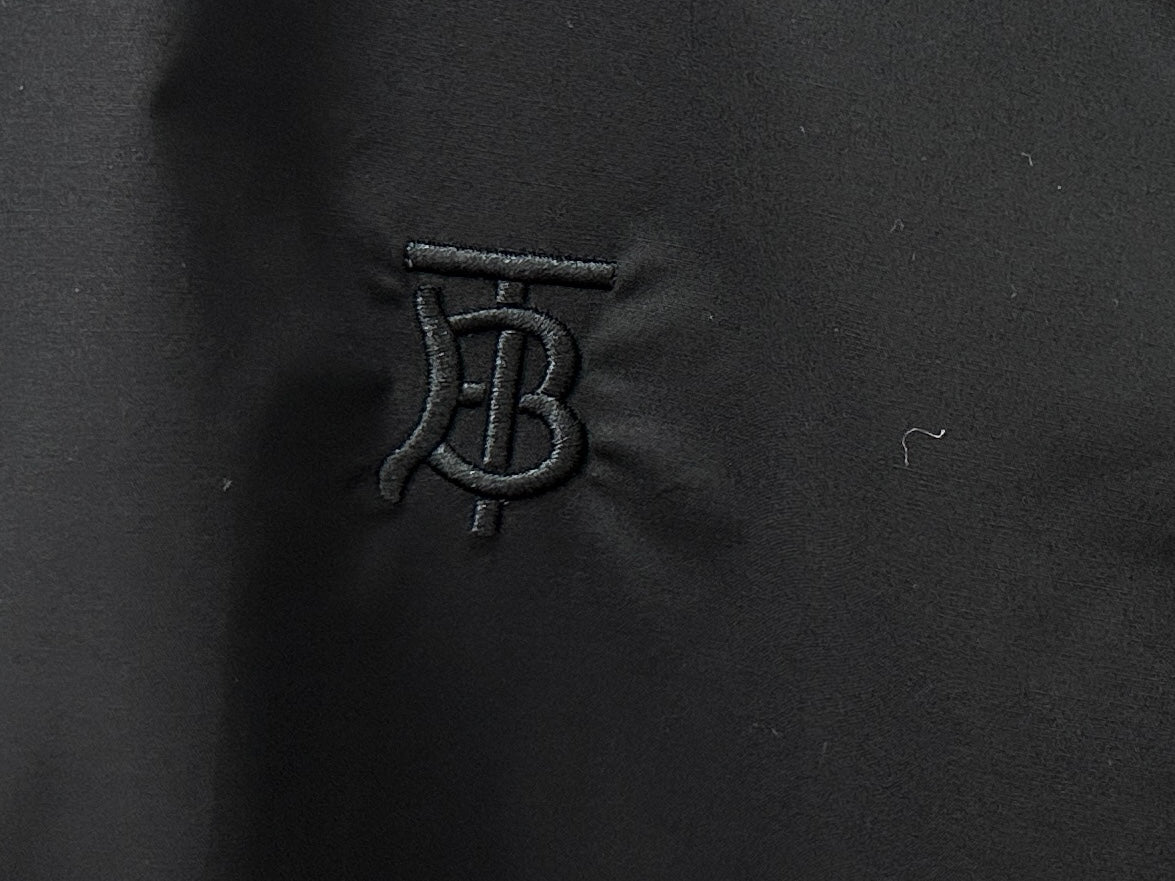 Burberry long-sleeve shirt in black, embroidered monogram logo