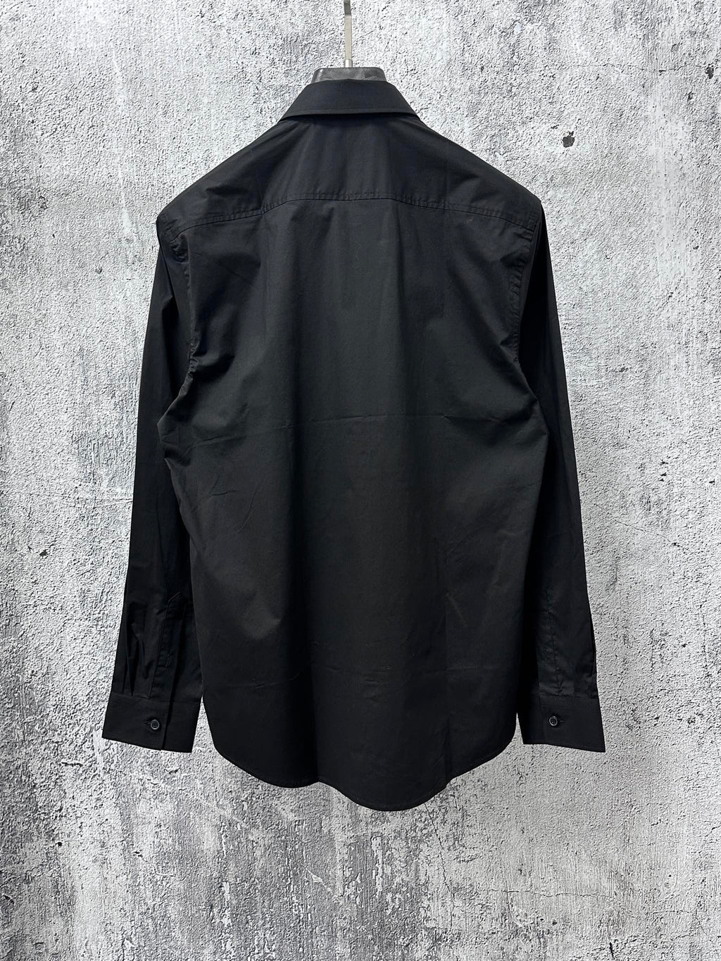 Burberry long-sleeve button-up shirt in black, back view
