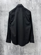 Burberry long-sleeve button-up shirt in black, back view