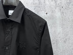 Burberry long-sleeve shirt in black, chest pocket and button details