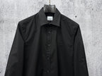 Burberry long-sleeve button-up shirt in black, front view