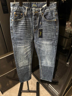 Light blue denim jeans with front pockets, belt loops, and POLO Ralph Lauren label tag