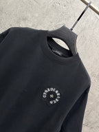 Chrome short-sleeve T-shirt with embroidered chest logo detail and crew neck