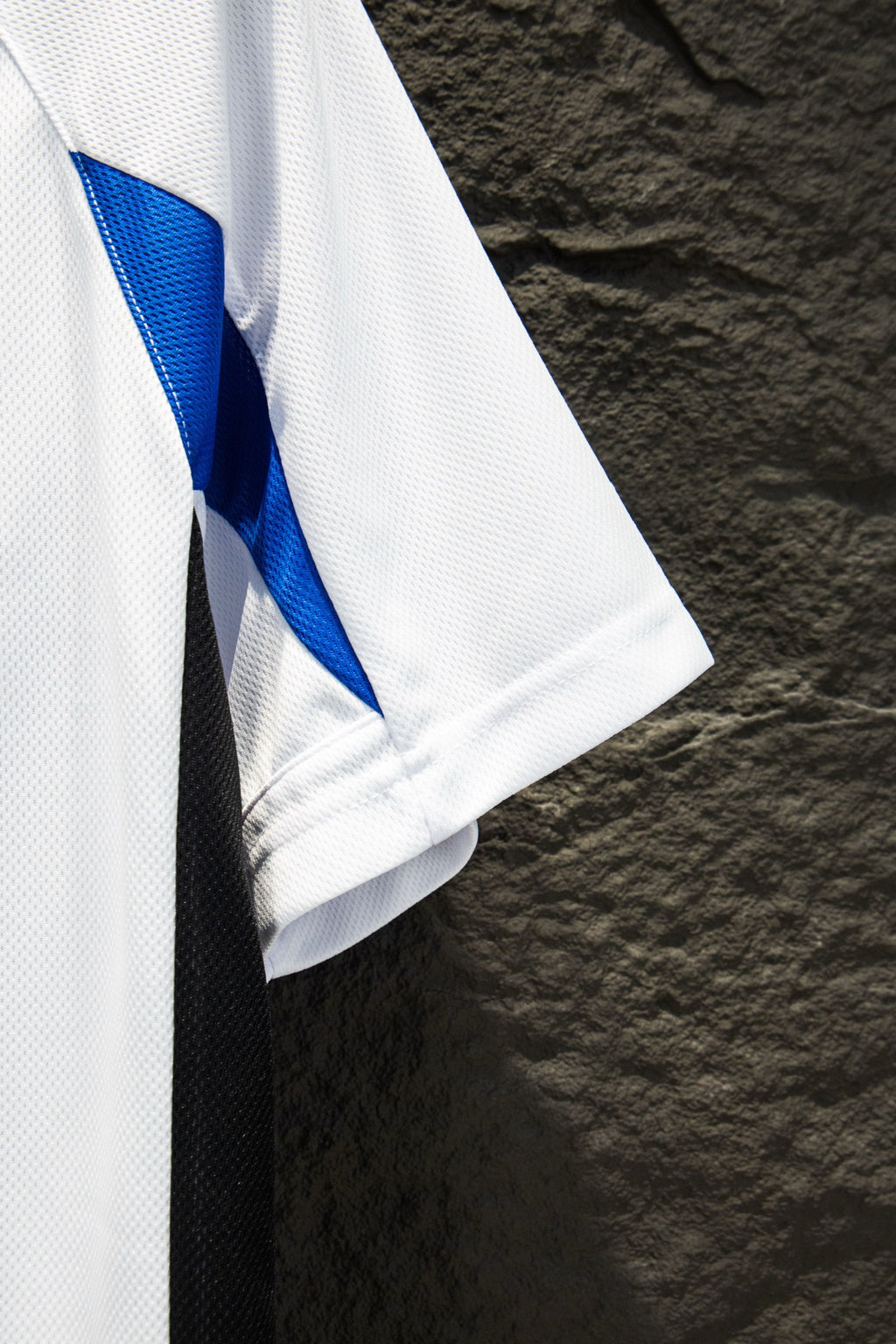 Balenciaga short-sleeve jersey sleeve with blue diagonal panel