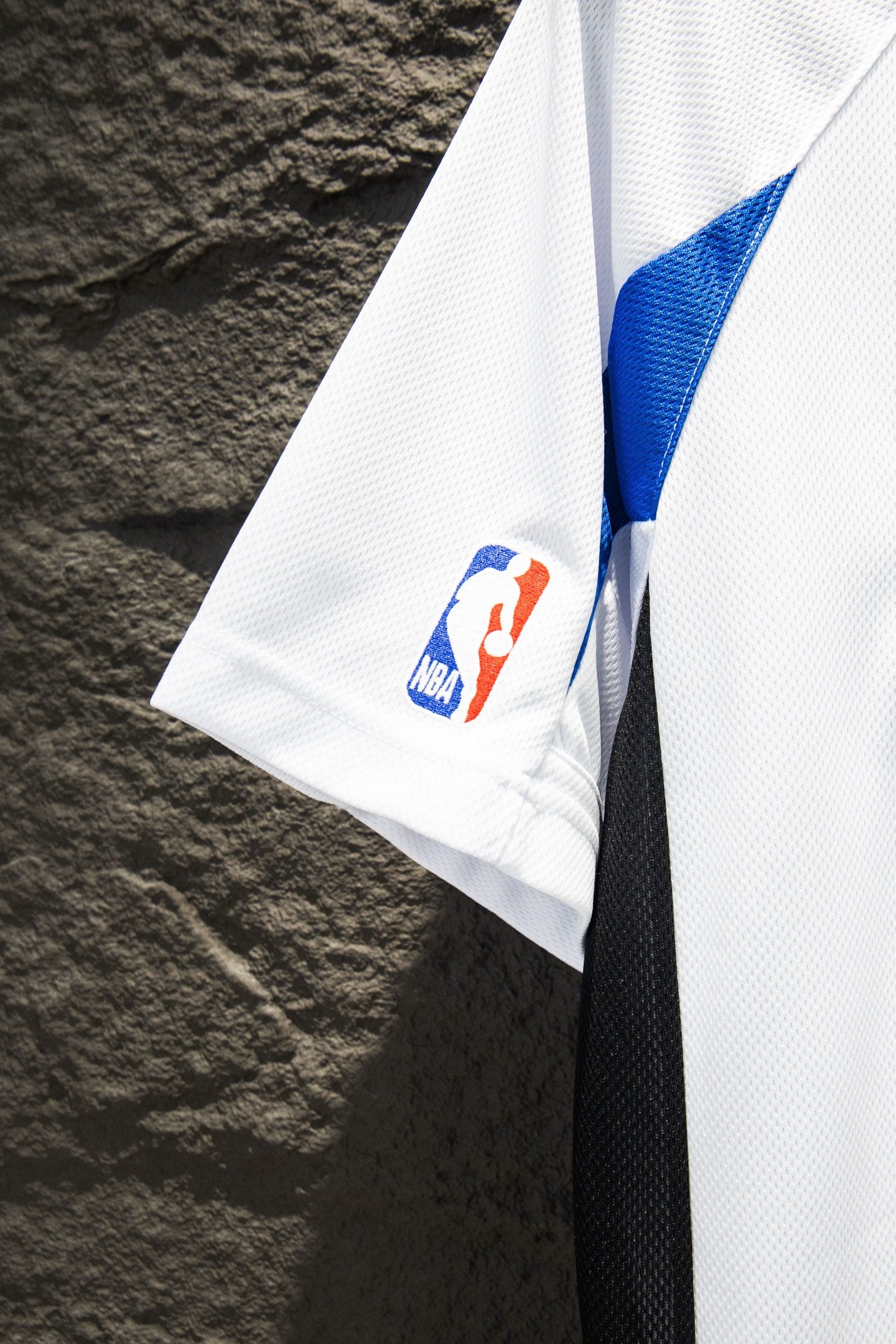 Balenciaga short-sleeve jersey sleeve with small blue NBA patch