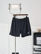 Louis Vuitton dark navy shorts with elastic waistband and side logo patch