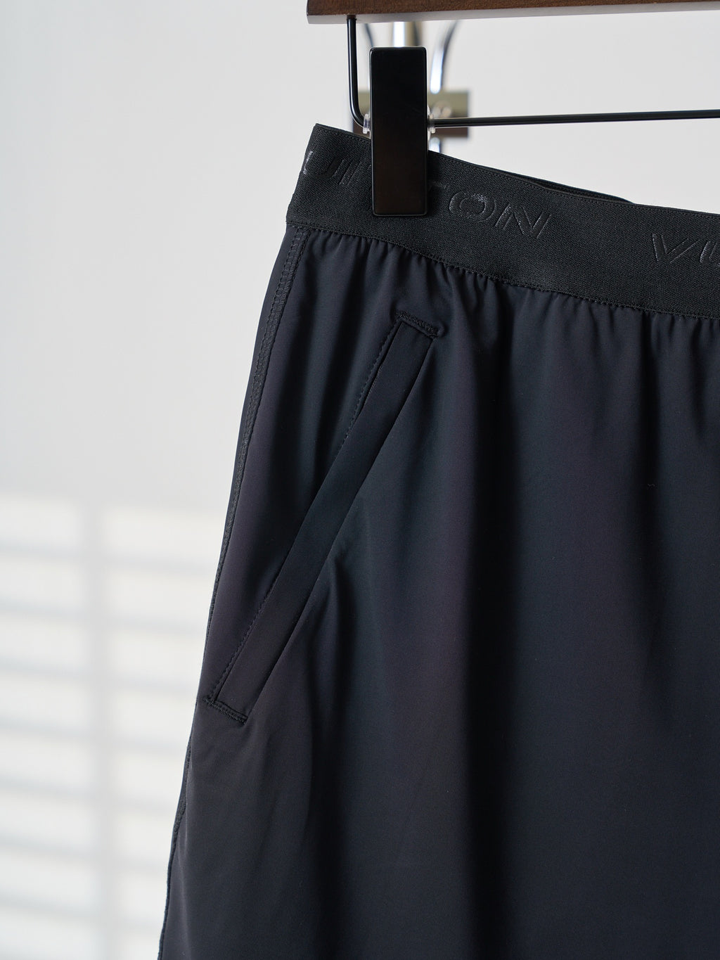 Louis Vuitton dark navy shorts with pleated drape and side seam pocket