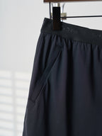 Louis Vuitton dark navy shorts with pleated drape and side seam pocket