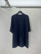 Navy Balenciaga T-shirt back view with crew neck; no visible front graphic.