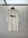 Balenciaga short-sleeve T-shirt in light cream with front logo graphic