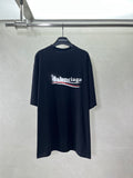 Black Balenciaga logo T-shirt with short sleeves and crew neck