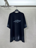 Balenciaga dark navy T-shirt with front logo print