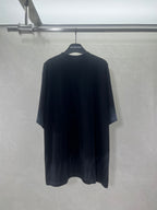 Balenciaga dark navy T-shirt back view, short sleeves