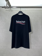 Balenciaga black short-sleeve T-shirt, large back logo graphic