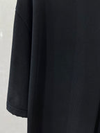 Balenciaga black short-sleeve top, draped side seam and hem