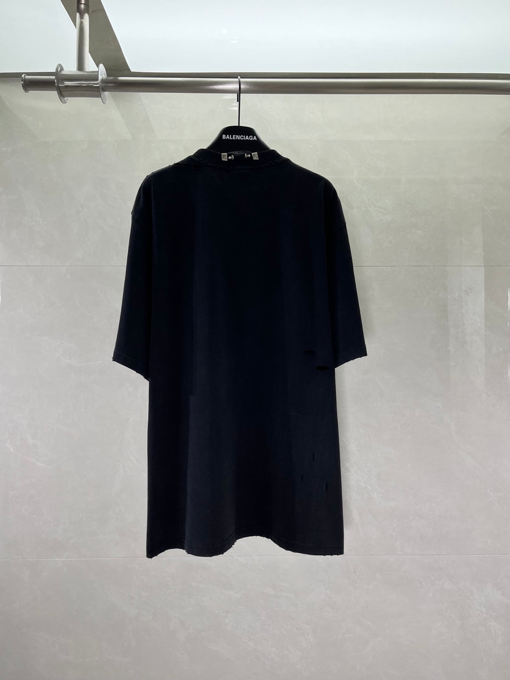 Balenciaga black short-sleeve top, plain back