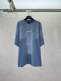 Balenciaga short-sleeve T-shirt in light blue with small chest logo