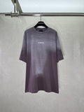 Balenciaga short-sleeve T-shirt, dark purple, front logo