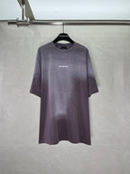 Balenciaga short-sleeve T-shirt, dark purple, front logo