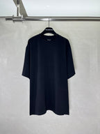 Balenciaga black short-sleeve T-shirt with crew neck and relaxed fit