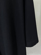 Balenciaga black T-shirt hem and side seam stitching detail