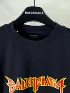 Short-sleeve T-shirt crew neck with small Balenciaga logo label at collar