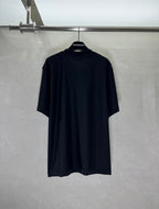 Balenciaga black crewneck T-shirt with short sleeves, plain back