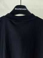 Balenciaga black crewneck T-shirt with plain back and short sleeves