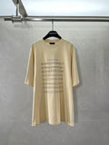 Balenciaga cream graphic T-shirt with front musical print