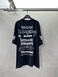 Balenciaga short-sleeve T-shirt, black with large white graphic lettering on front