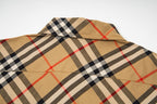 Plaid long-sleeve shirt close-up of back yoke and plaid pattern
