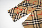Plaid long-sleeve shirt collar and front buttons laid flat