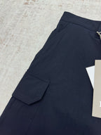 Dior navy pants with angled cargo flap pocket detail