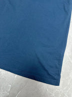 Balenciaga blue T-shirt hem with stitched edge