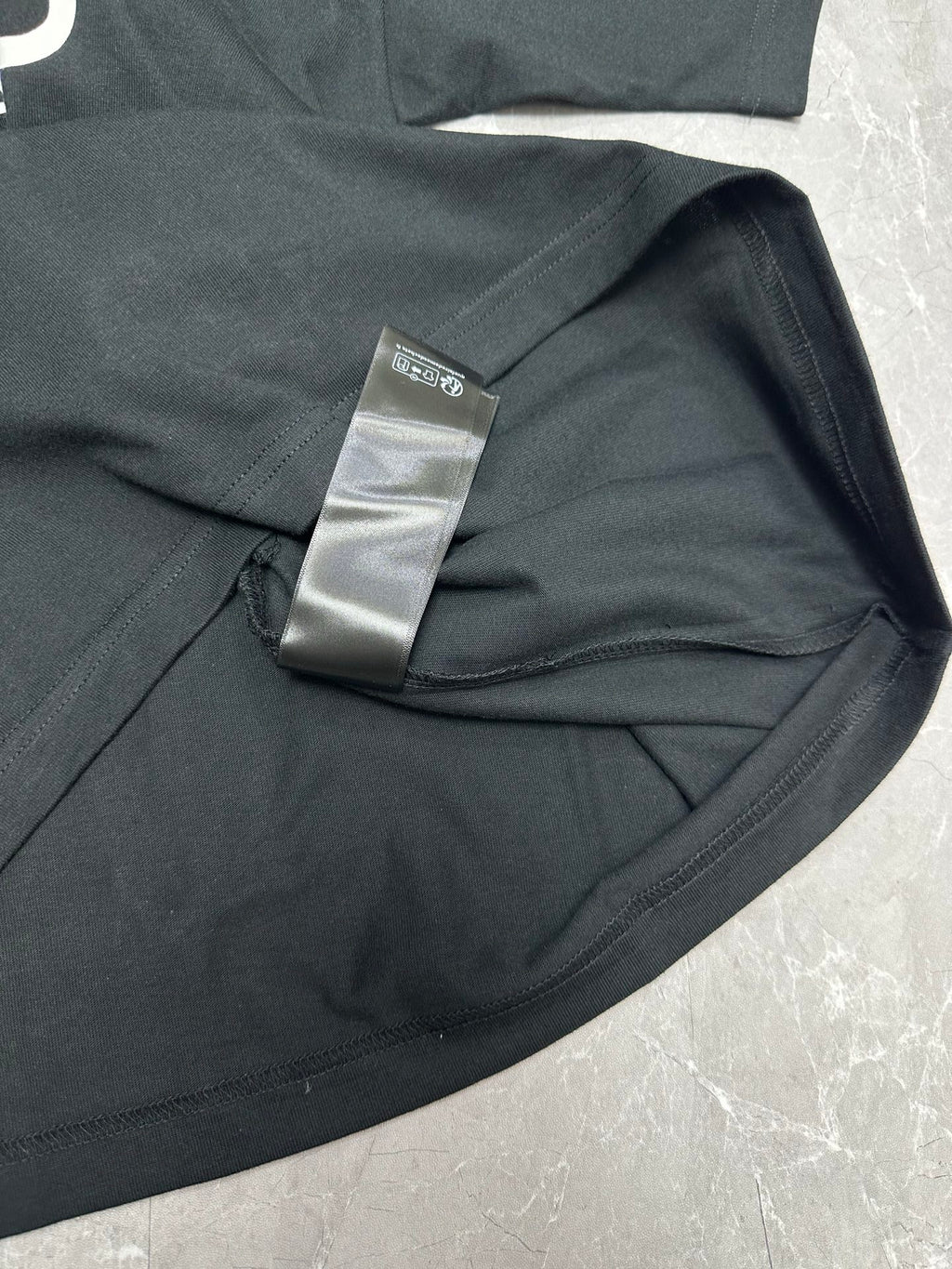 Balenciaga short-sleeve T-shirt, black, inner neck label and sleeve hem