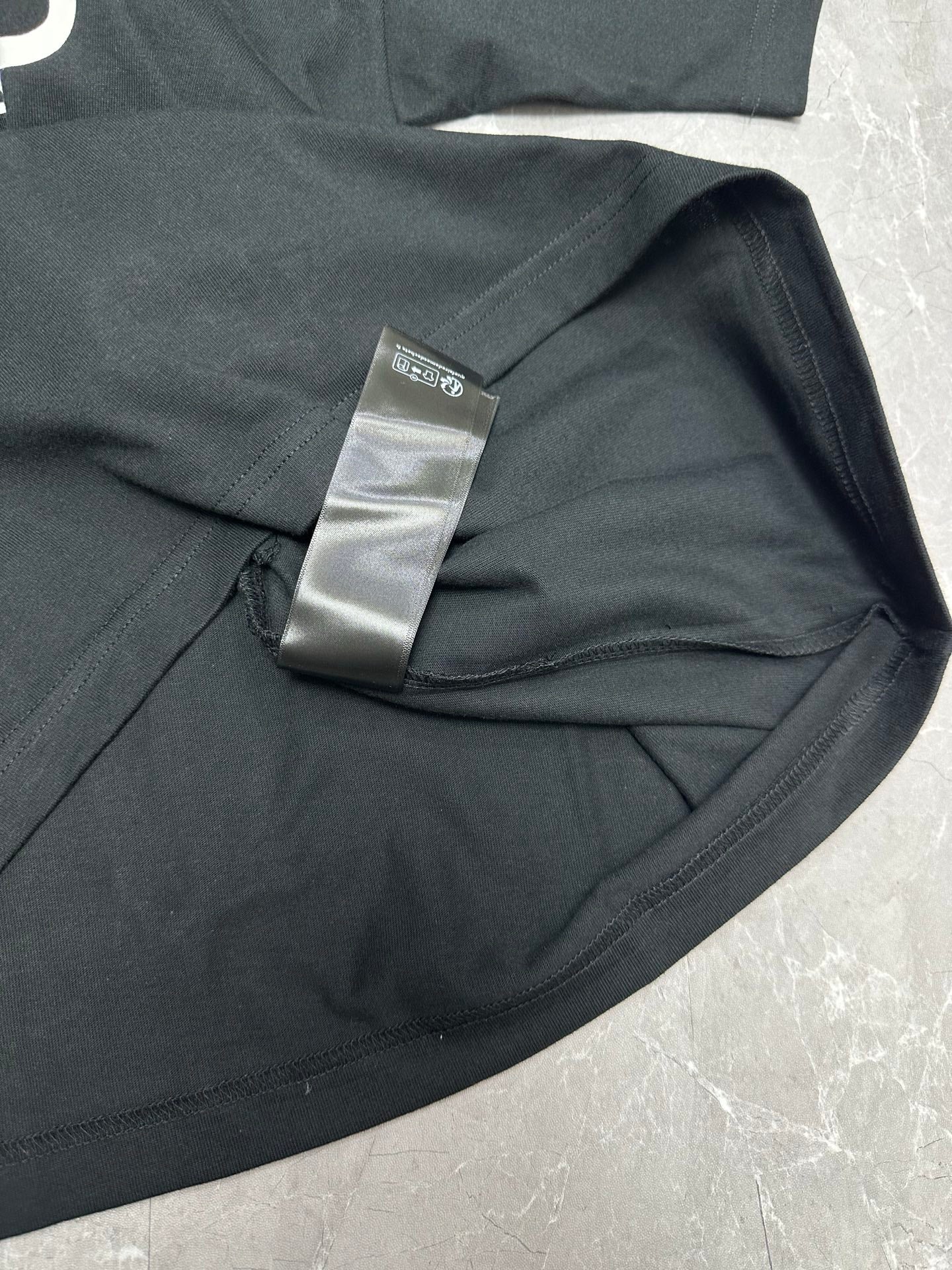 Balenciaga short-sleeve T-shirt, black, inner neck label and sleeve hem