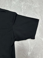 Balenciaga black T-shirt bottom hem and side seam detail
