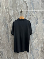 Balenciaga black T-shirt back view, crew neck and short sleeves