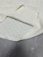 Louis Vuitton short-sleeve button-up shirt, white, folded front with pocket panel